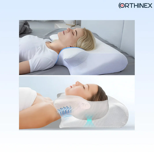 ORTHINEX Cervical Support Pillow - Best Ergonomic Memory Foam Neck Pillow for Pain Relief and Supportive Sleep